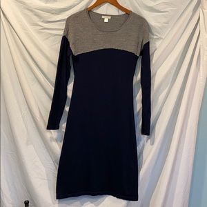 Two tone Garnet Hill merino wool dress